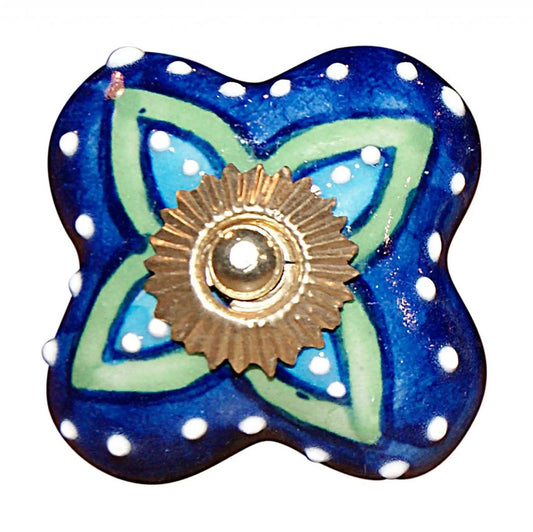 1.5" X 1.5" X 1.5" Ceramic Metal Multicolor 12 Pack Knob - Homeroots