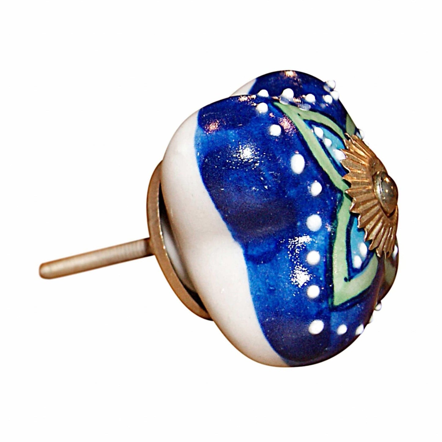1.5" X 1.5" X 1.5" Ceramic Metal Multicolor 12 Pack Knob - Homeroots - Flyclothing LLC