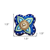 1.5" X 1.5" X 1.5" Ceramic Metal Multicolor 12 Pack Knob - Homeroots - Flyclothing LLC