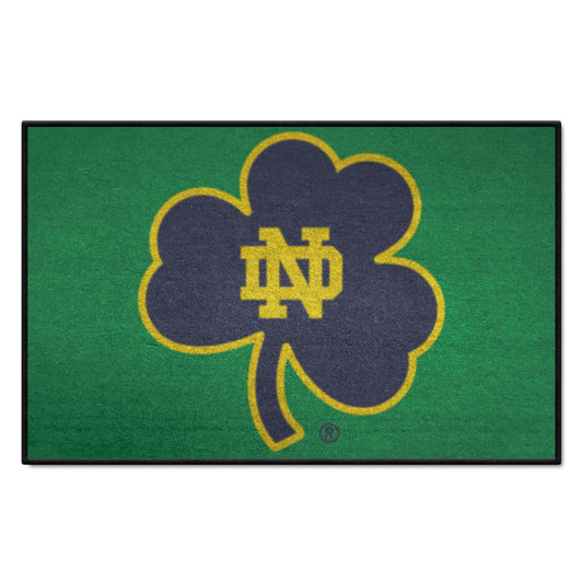 Notre Dame Fighting Irish Starter Mat Accent Rug, Clover Logo - 19in. x 30in. - Notre Dame