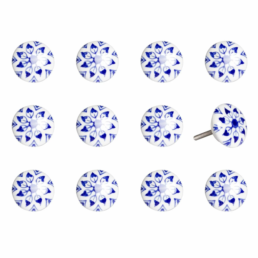 1.5" X 1.5" X 1.5" Ceramic Metal Multicolor 12 Pack Knob - Homeroots - Flyclothing LLC