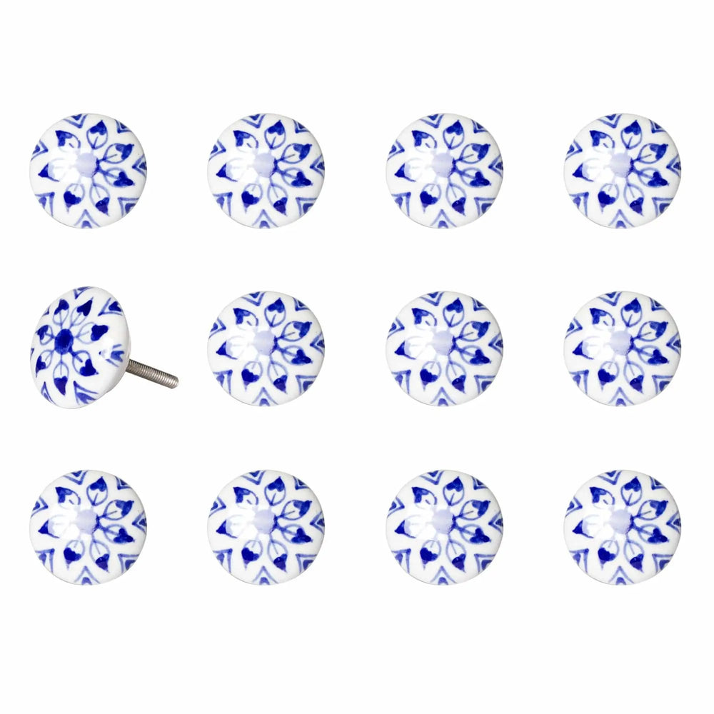 1.5" X 1.5" X 1.5" Ceramic Metal Multicolor 12 Pack Knob - Homeroots - Flyclothing LLC