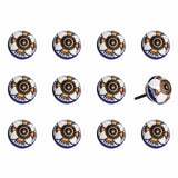 1.5" X 1.5" X 1.5" Ceramic Metal Multicolor 12 Pack Knob - Homeroots