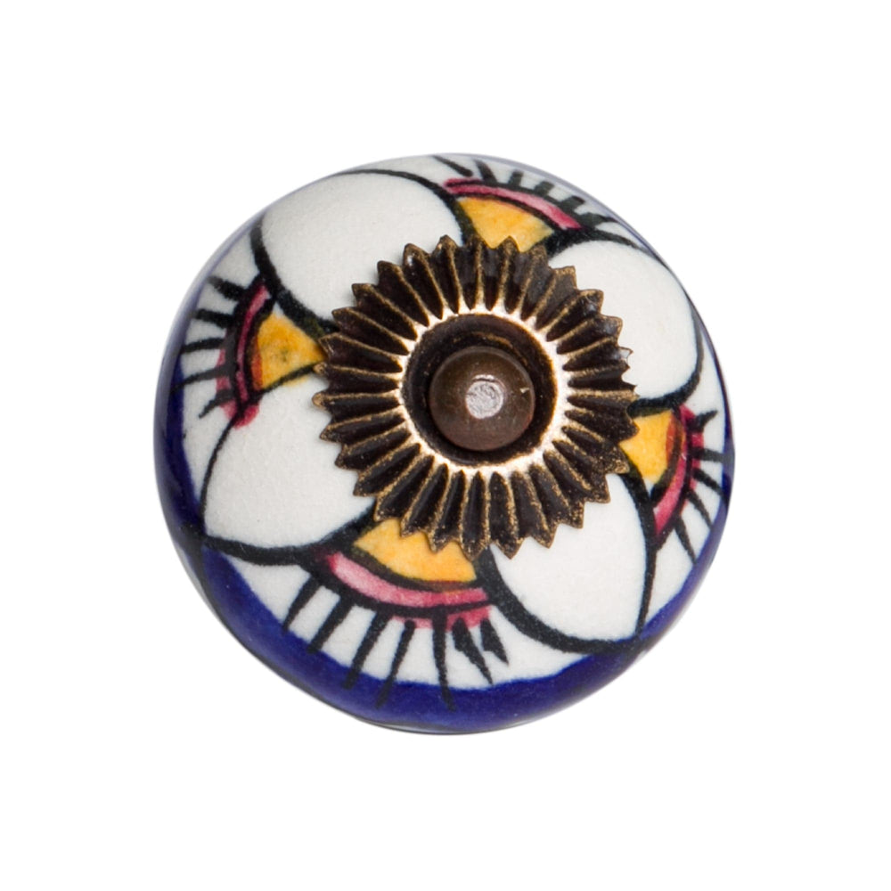 1.5" X 1.5" X 1.5" Ceramic Metal Multicolor 12 Pack Knob - Homeroots