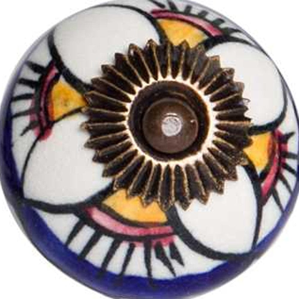 1.5" X 1.5" X 1.5" Ceramic Metal Multicolor 12 Pack Knob - Homeroots - Flyclothing LLC