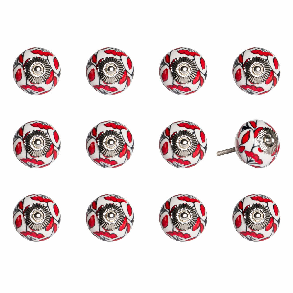 1.5" X 1.5" X 1.5" Ceramic Metal Multicolor 12 Pack Knob - Homeroots - Flyclothing LLC