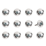1.5" X 1.5" X 1.5" Ceramic Metal Multicolor 12 Pack Knob - Homeroots