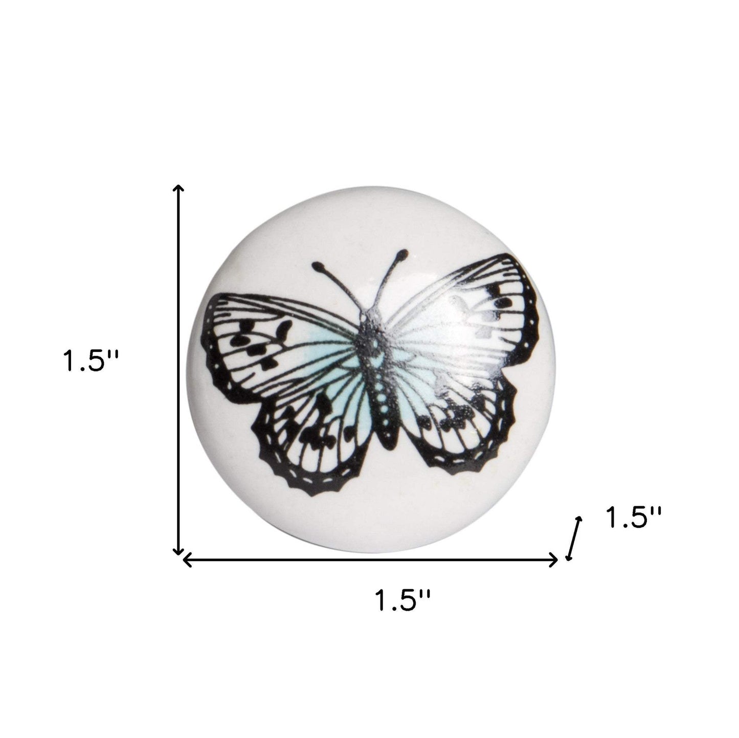 1.5" X 1.5" X 1.5" Ceramic Metal Multicolor 12 Pack Knob - Homeroots - Flyclothing LLC