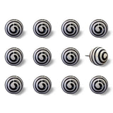 1.5" X 1.5" X 1.5" Ceramic Metal Multicolor 12 Pack Knob - Homeroots