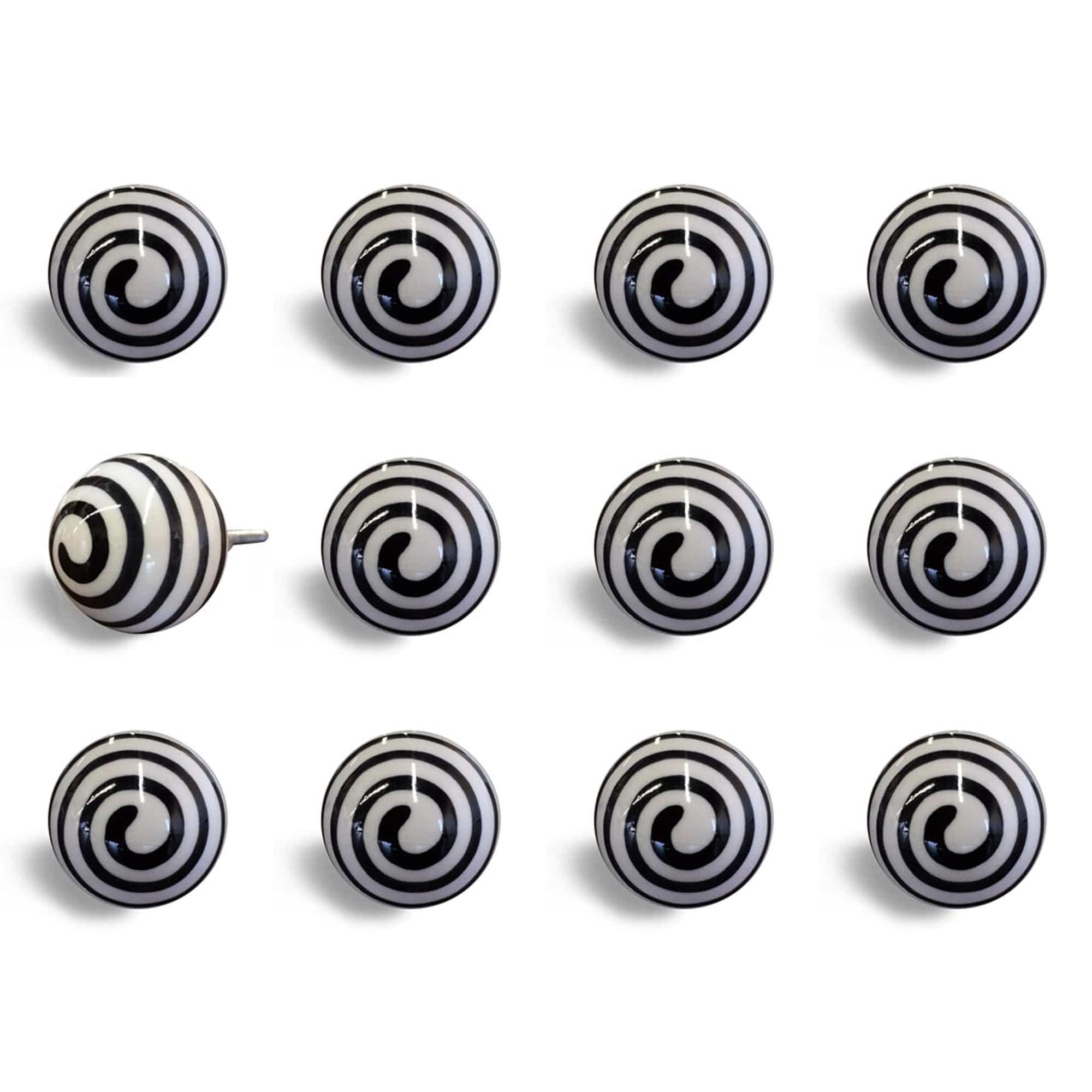 1.5" X 1.5" X 1.5" Ceramic Metal Multicolor 12 Pack Knob - Homeroots - Flyclothing LLC