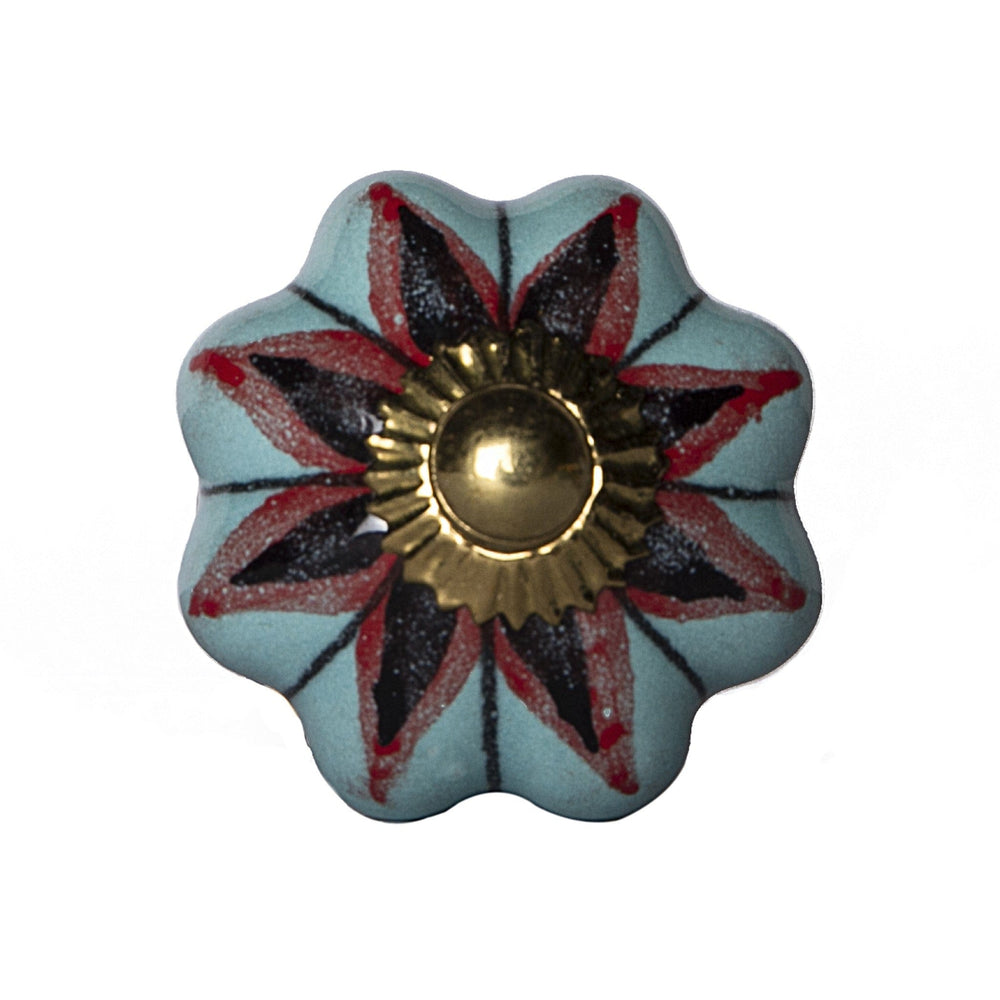 1.5" X 1.5" X 1.5" Ceramic Metal Multicolor 12 Pack Knob - Homeroots