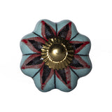 1.5" X 1.5" X 1.5" Ceramic Metal Multicolor 12 Pack Knob - Homeroots