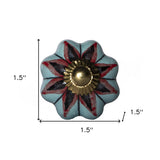 1.5" X 1.5" X 1.5" Ceramic Metal Multicolor 12 Pack Knob - Homeroots - Flyclothing LLC