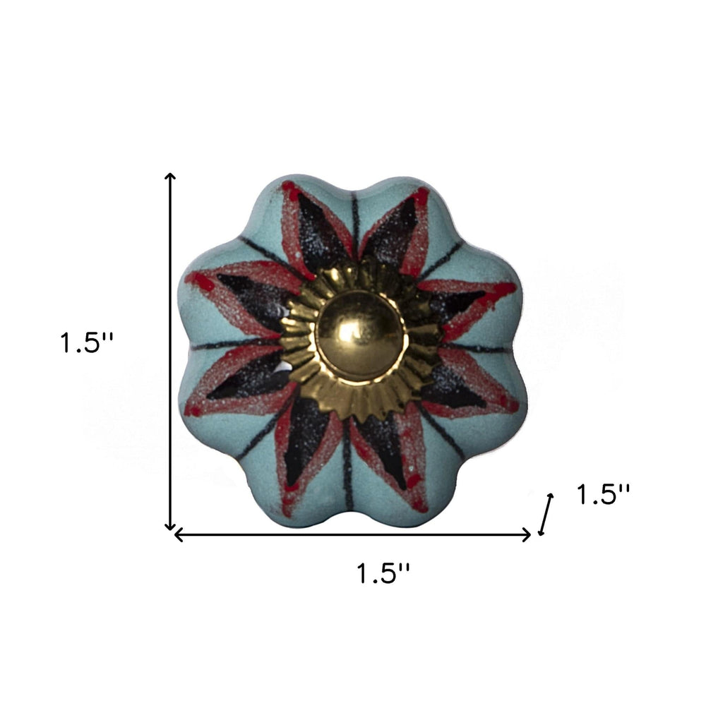 1.5" X 1.5" X 1.5" Ceramic Metal Multicolor 12 Pack Knob - Homeroots - Flyclothing LLC
