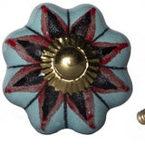1.5" X 1.5" X 1.5" Ceramic Metal Multicolor 12 Pack Knob - Homeroots