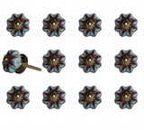 1.5" X 1.5" X 1.5" Ceramic Metal Multicolor 12 Pack Knob - Homeroots - Flyclothing LLC