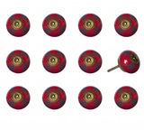 1.5" X 1.5" X 1.5" Ceramic Metal Multicolor 12 Pack Knob - Homeroots