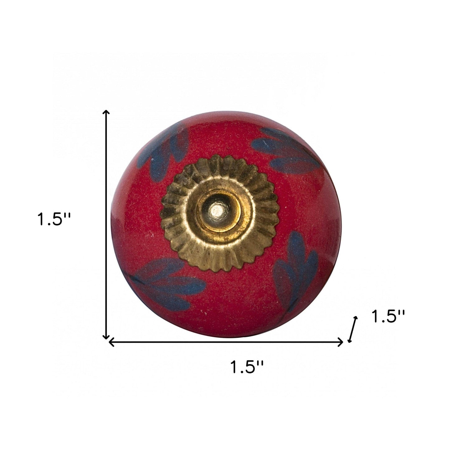 1.5" X 1.5" X 1.5" Ceramic Metal Multicolor 12 Pack Knob - Homeroots - Flyclothing LLC