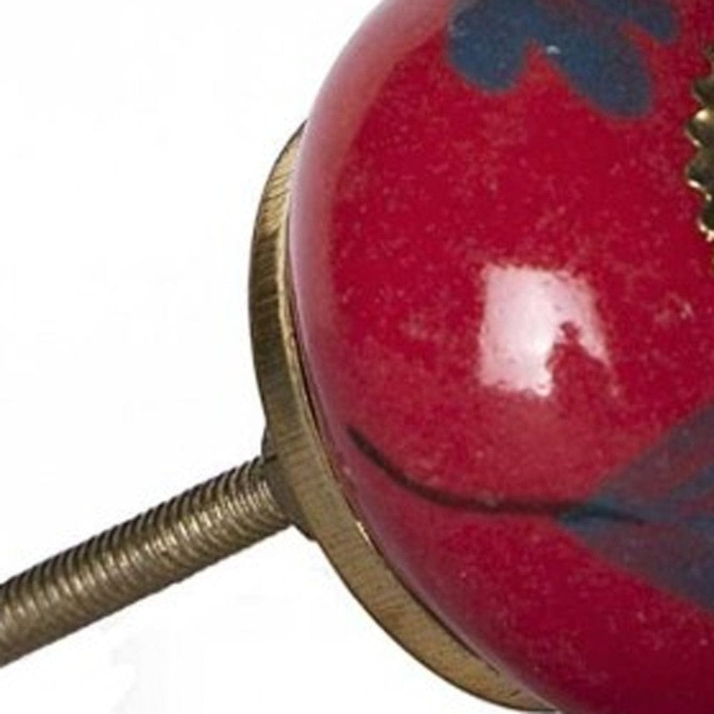 1.5" X 1.5" X 1.5" Ceramic Metal Multicolor 12 Pack Knob - Homeroots - Flyclothing LLC