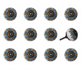 1.5" X 1.5" X 1.5" Ceramic Metal Multicolor 12 Pack Knob - Homeroots - Flyclothing LLC