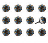 1.5" X 1.5" X 1.5" Ceramic Metal Multicolor 12 Pack Knob - Homeroots