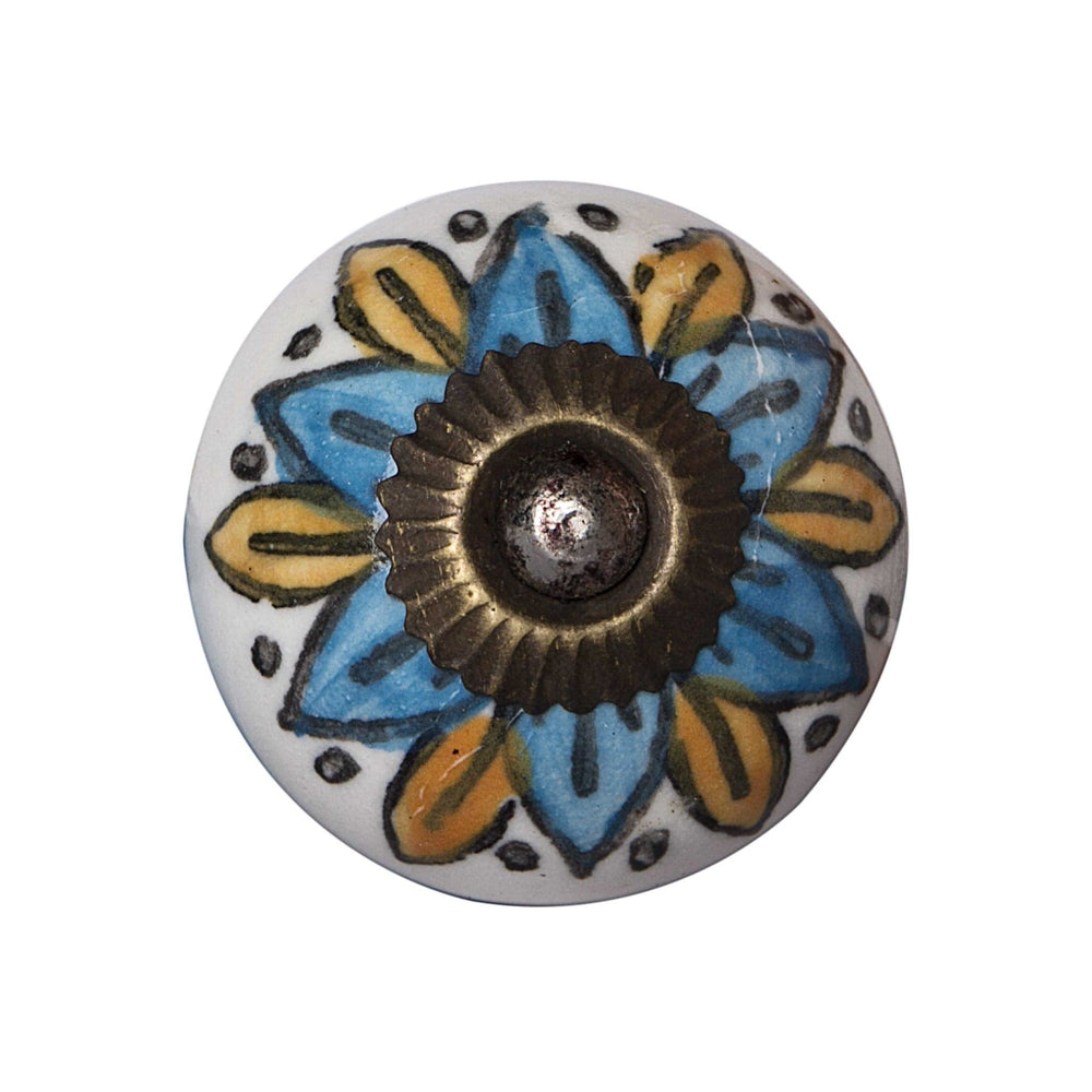 1.5" X 1.5" X 1.5" Ceramic Metal Multicolor 12 Pack Knob - Homeroots