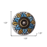 1.5" X 1.5" X 1.5" Ceramic Metal Multicolor 12 Pack Knob - Homeroots - Flyclothing LLC