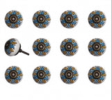 1.5" X 1.5" X 1.5" Ceramic Metal Multicolor 12 Pack Knob - Homeroots - Flyclothing LLC