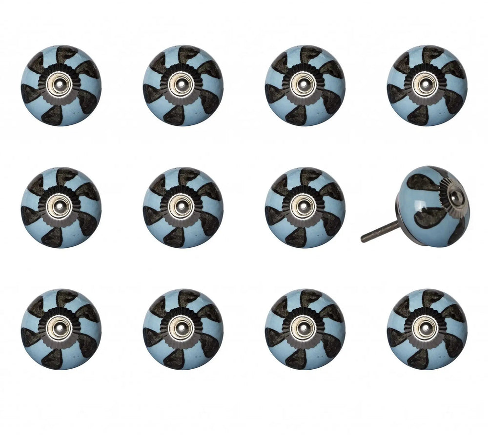 1.5" X 1.5" X 1.5" Ceramic Metal Multicolor 12 Pack Knob - Homeroots - Flyclothing LLC