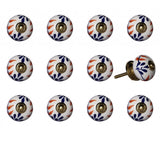 1.5" X 1.5" X 1.5" Ceramic Metal Multicolor 12 Pack Knob - Homeroots