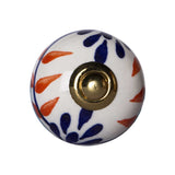 1.5" X 1.5" X 1.5" Ceramic Metal Multicolor 12 Pack Knob - Homeroots
