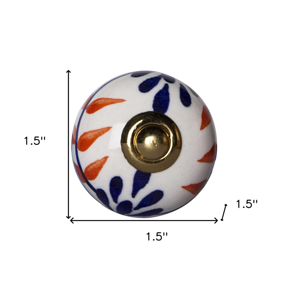 1.5" X 1.5" X 1.5" Ceramic Metal Multicolor 12 Pack Knob - Homeroots - Flyclothing LLC