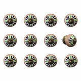 1.5" X 1.5" X 1.5" Ceramic Metal Multicolor 12 Pack Knob - Homeroots