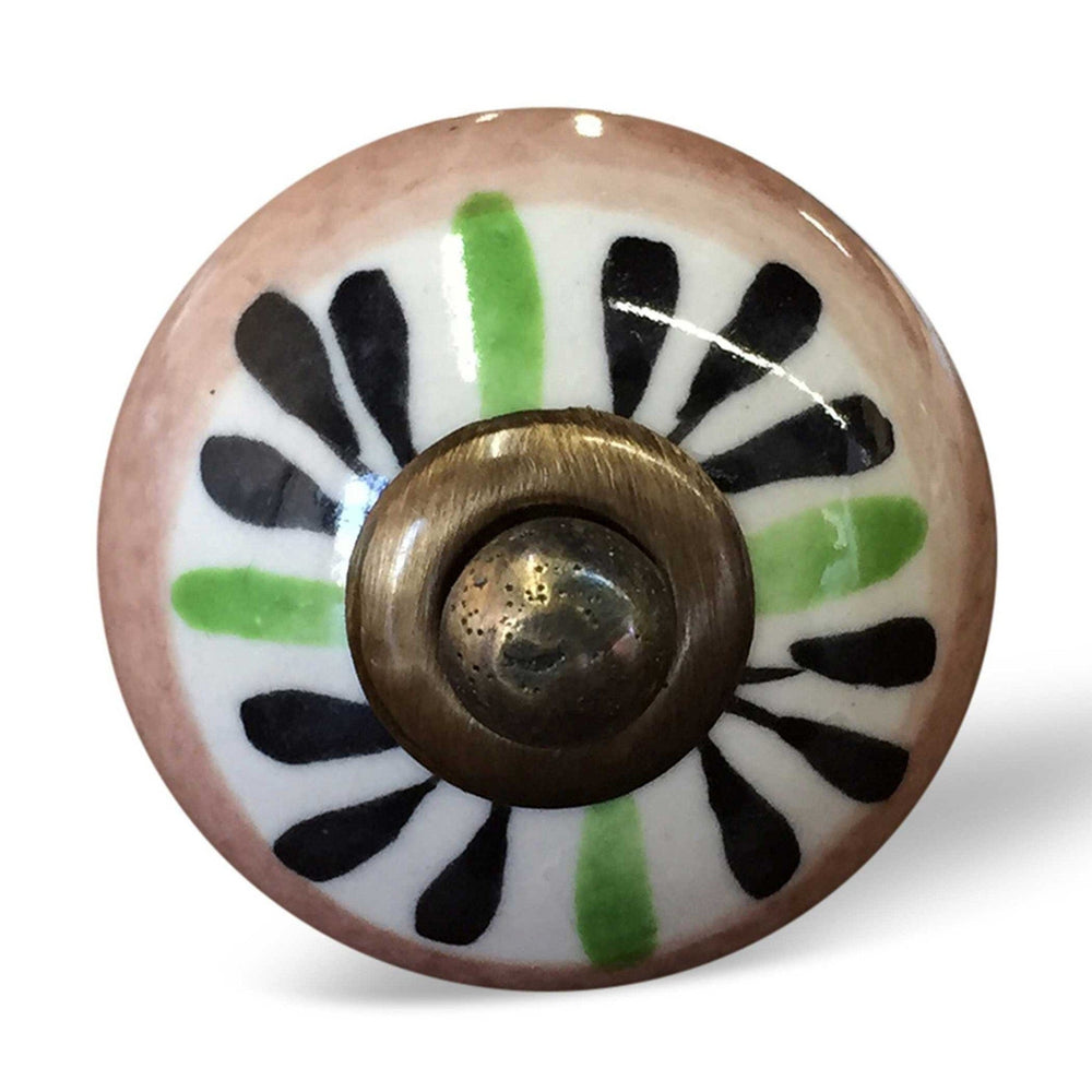 1.5" X 1.5" X 1.5" Ceramic Metal Multicolor 12 Pack Knob - Homeroots