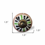 1.5" X 1.5" X 1.5" Ceramic Metal Multicolor 12 Pack Knob - Homeroots - Flyclothing LLC