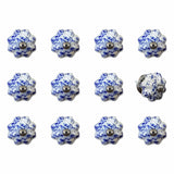 1.5" X 1.5" X 1.5" Ceramic Metal Ruby Red 12 Pack Knob - Homeroots