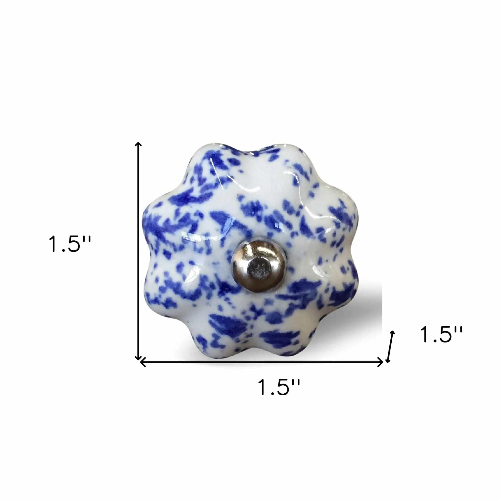 1.5" X 1.5" X 1.5" Ceramic Metal Ruby Red 12 Pack Knob - Homeroots - Flyclothing LLC