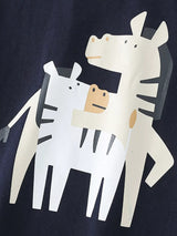 Children's Cartoon Zebra Graphic Short Sleeve T-Shirt - Trendsi - Flyclothing LLC