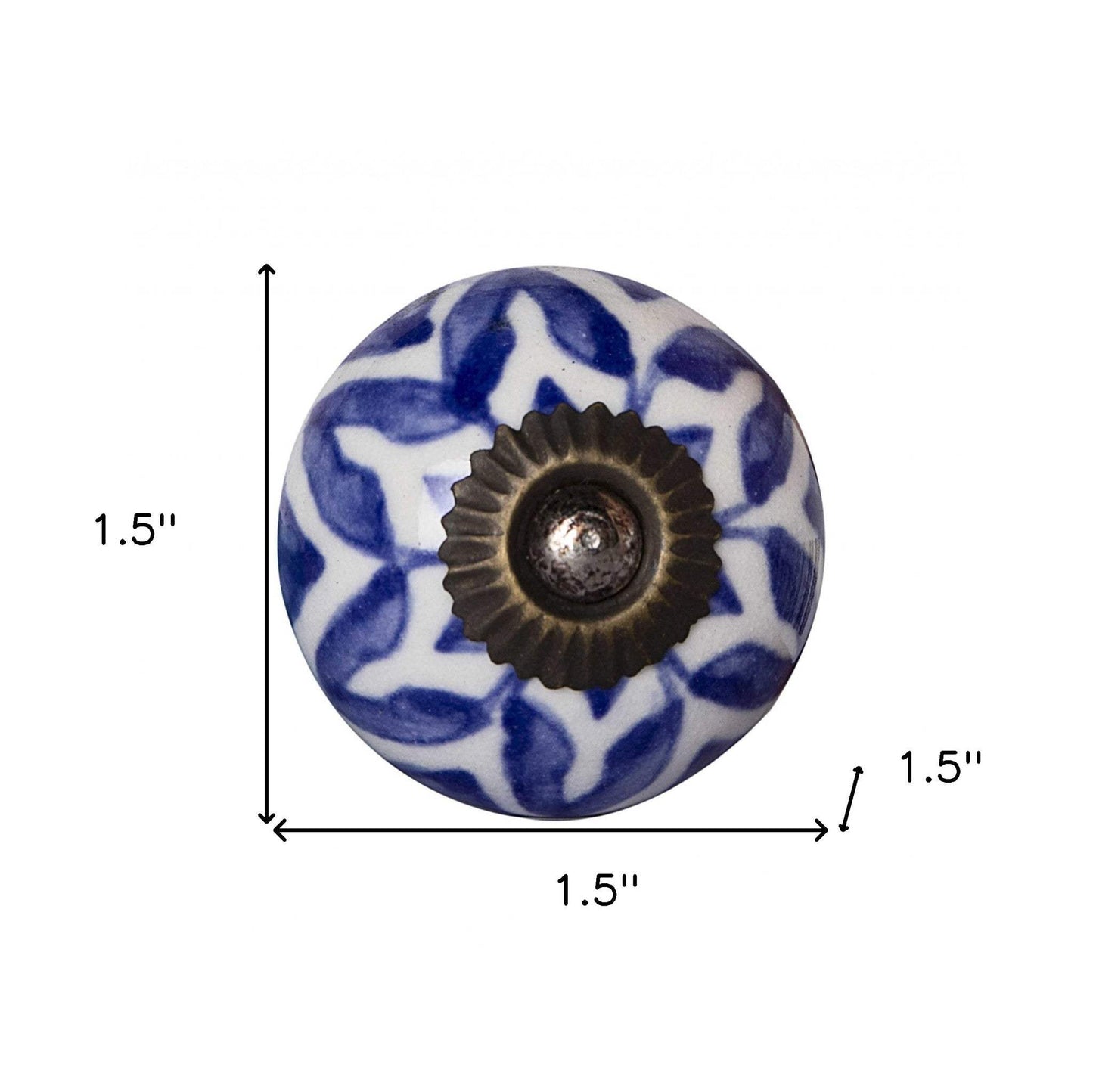 1.5" X 1.5" X 1.5" Ceramic Metal Multicolor 12 Pack Knob - Homeroots - Flyclothing LLC