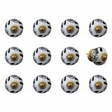 1.5" X 1.5" X 1.5" Ceramic Metal Multicolor 12 Pack Knob - Homeroots