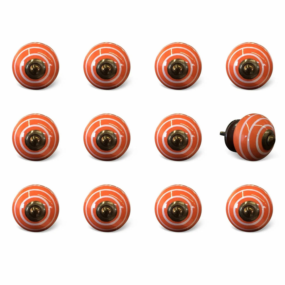 1.5" X 1.5" X 1.5" Ceramic Metal Multicolor 12 Pack Knob - Homeroots - Flyclothing LLC