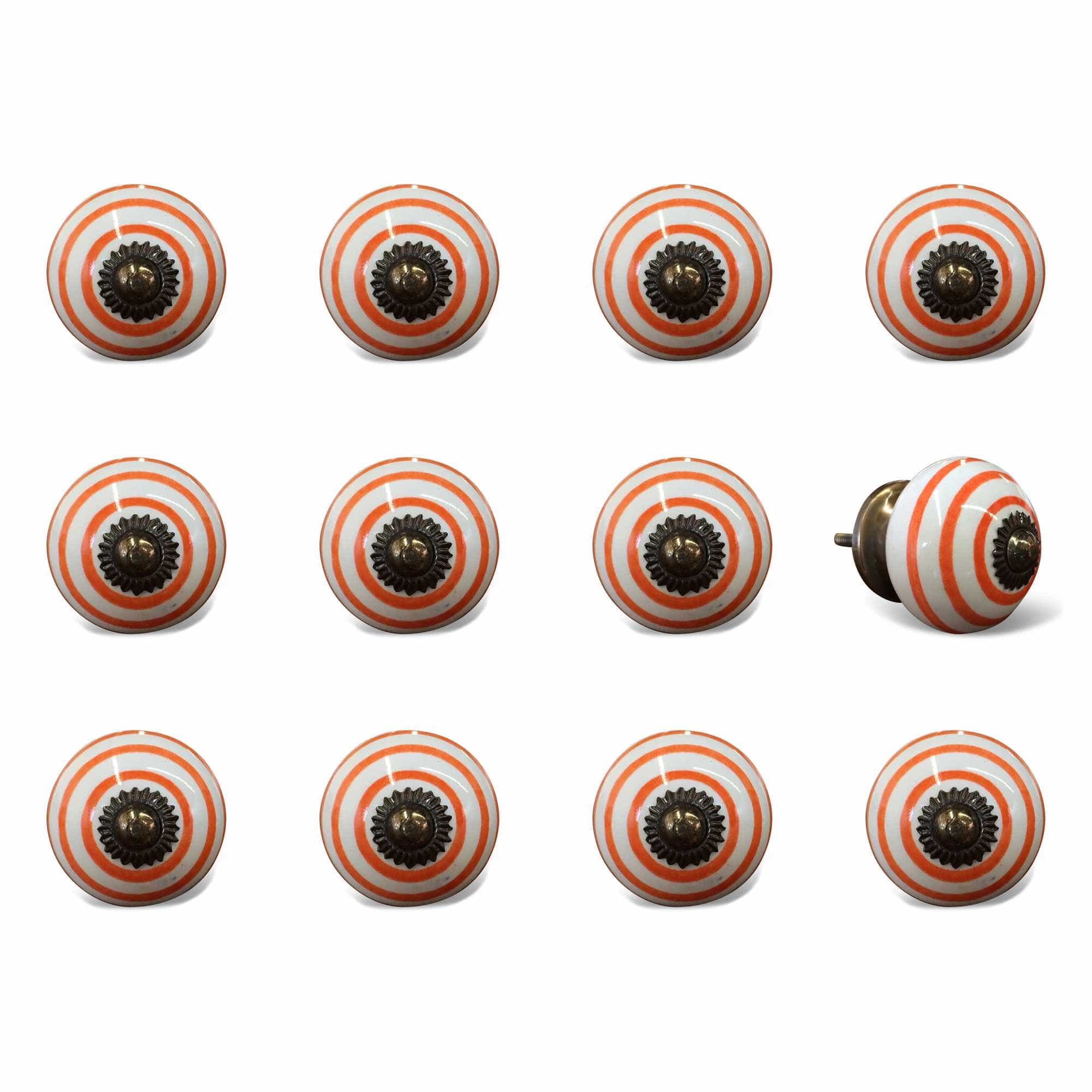 1.5" X 1.5" X 1.5" Ceramic Metal Multicolor 12 Pack Knob - Homeroots - Flyclothing LLC