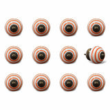 1.5" X 1.5" X 1.5" Ceramic Metal Multicolor 12 Pack Knob - Homeroots