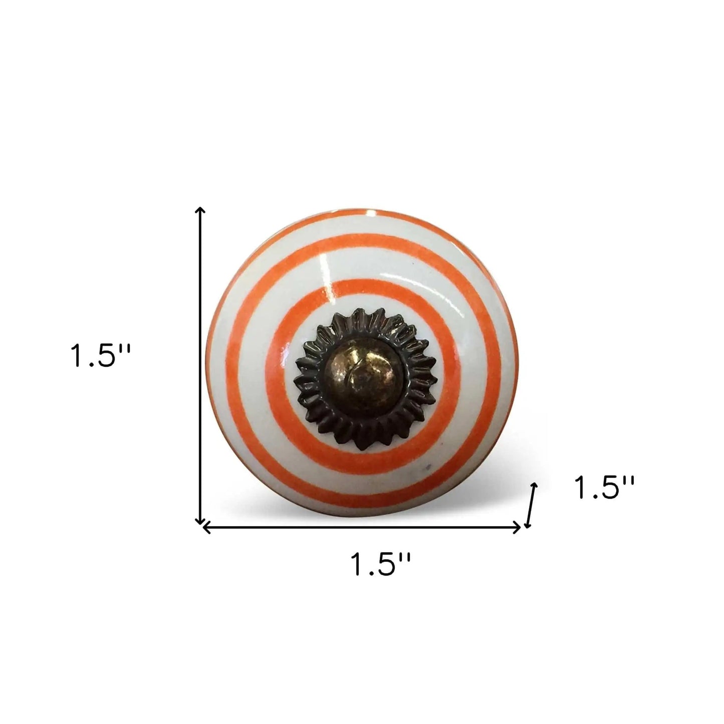 1.5" X 1.5" X 1.5" Ceramic Metal Multicolor 12 Pack Knob - Homeroots - Flyclothing LLC