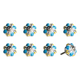 1.5" X 1.5" X 1.5" Ceramic Metal Multicolor 8 Pack Knob - Homeroots - Flyclothing LLC