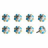 1.5" X 1.5" X 1.5" Ceramic Metal Multicolor 8 Pack Knob - Homeroots