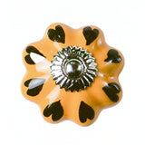 1.5" X 1.5" X 1.5" Ceramic Metal Yellow Green 8 Pack Knob - Homeroots