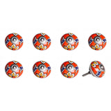 1.5" X 1.5" X 1.5" Ceramic Metal Multicolor 8 Pack Knob - Homeroots