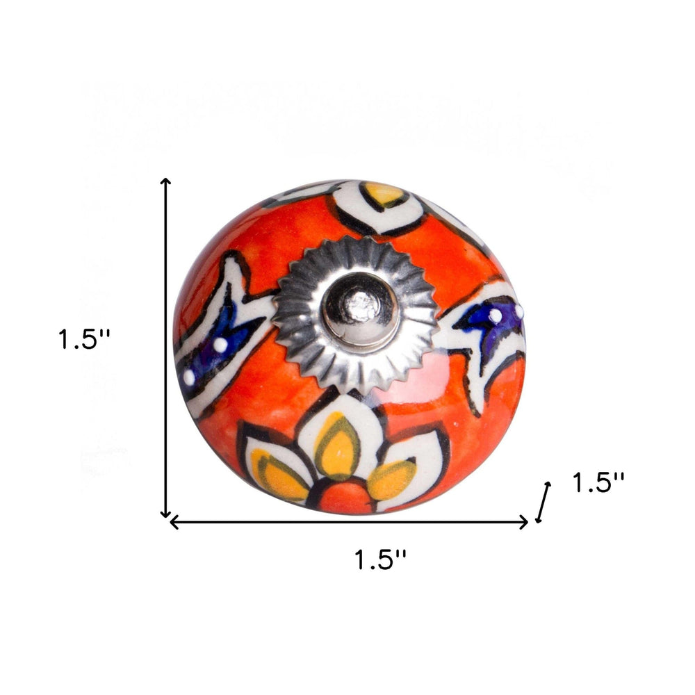 1.5" X 1.5" X 1.5" Ceramic Metal Multicolor 8 Pack Knob - Homeroots - Flyclothing LLC