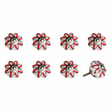 1.5" X 1.5" X 1.5" Ceramic Metal Multicolor 8 Pack Knob - Homeroots